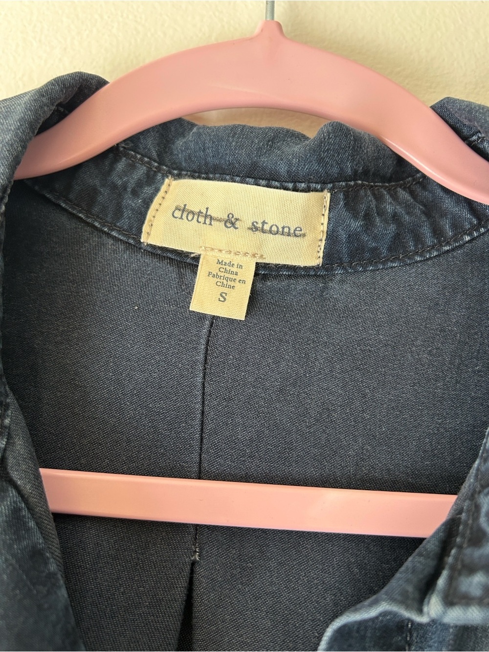 Cloth &Stone Anthropologie Washed Indigo Denim Shirt — Blue - Picture 6 of 14